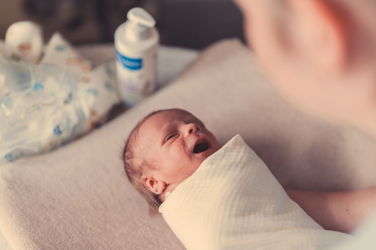Bain relaxant pour nouveau né