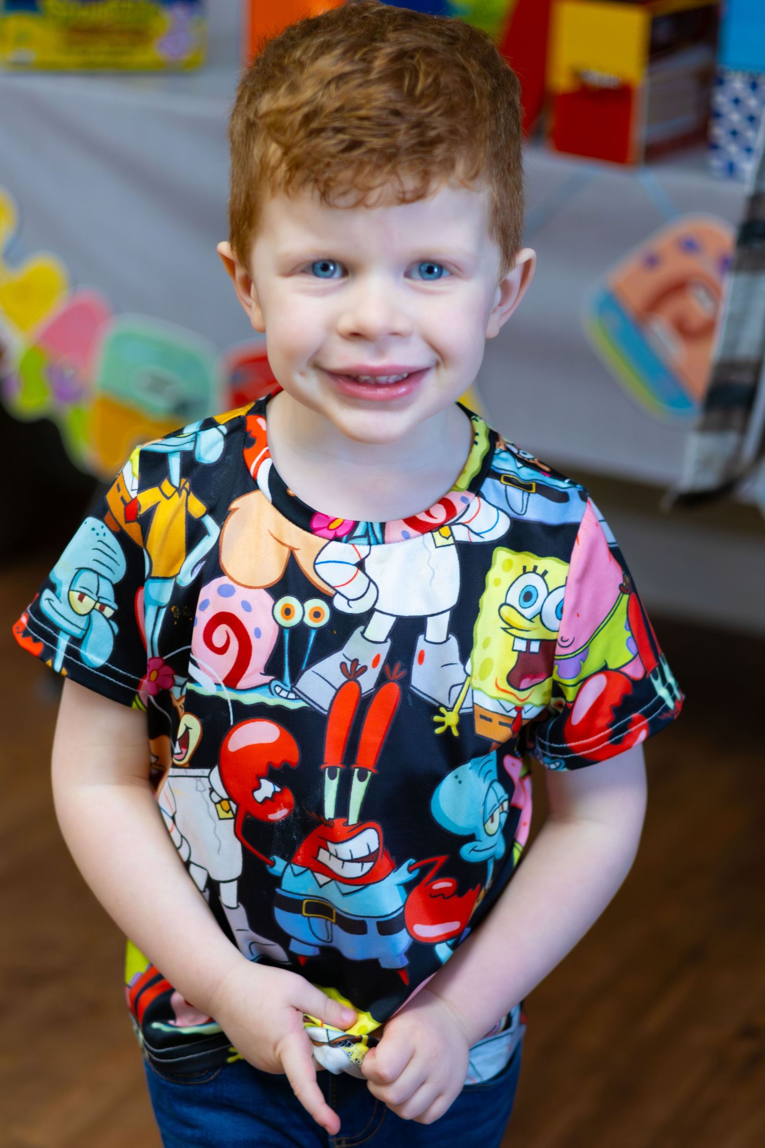 little boy portrait at birthday