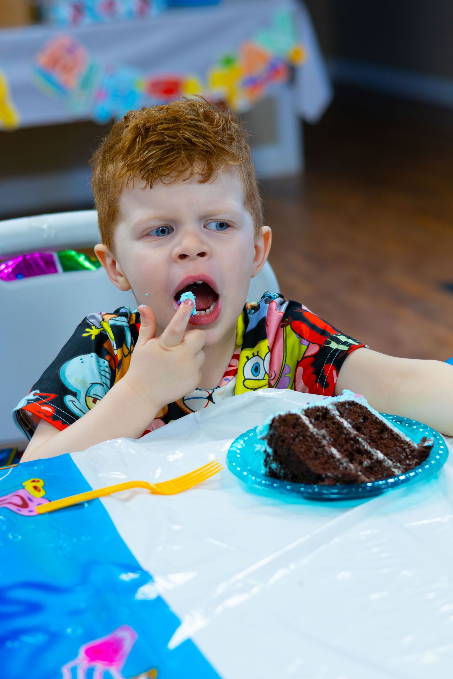 little boy portrait at birthday