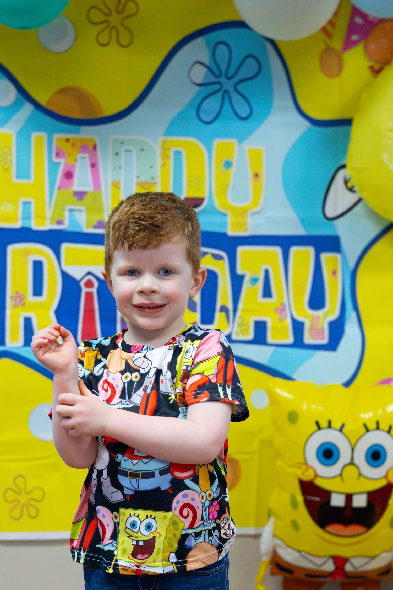 little boy portrait at birthday