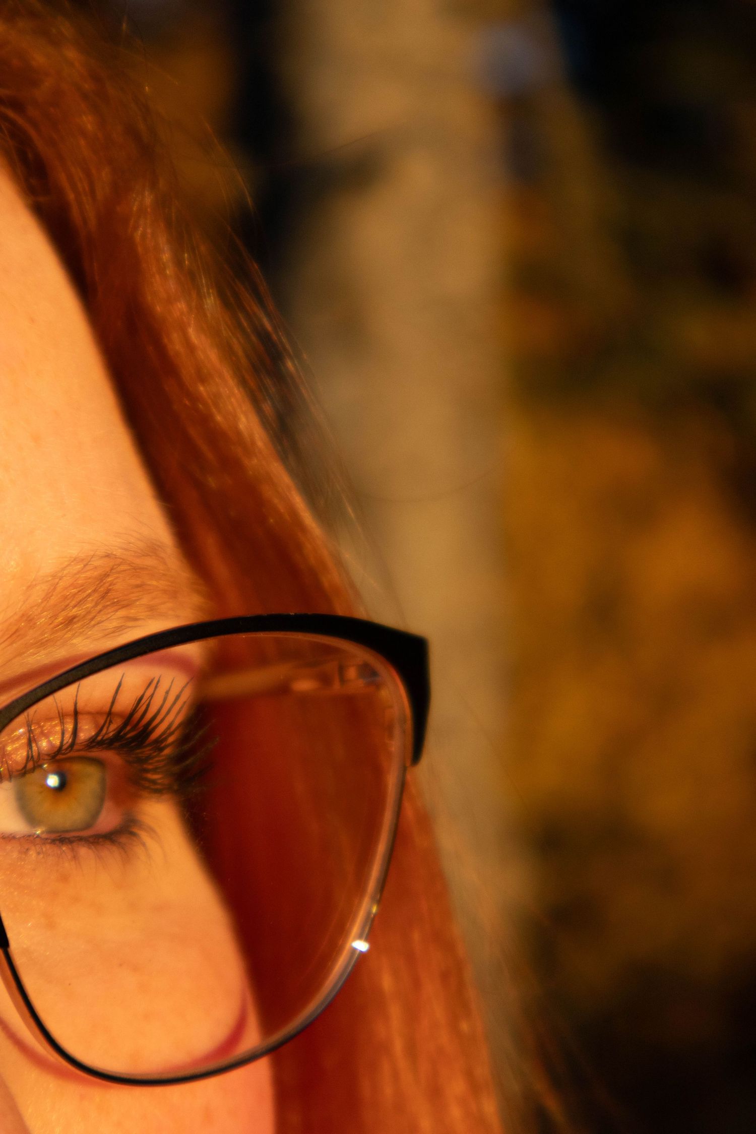 eye shot at golden hour