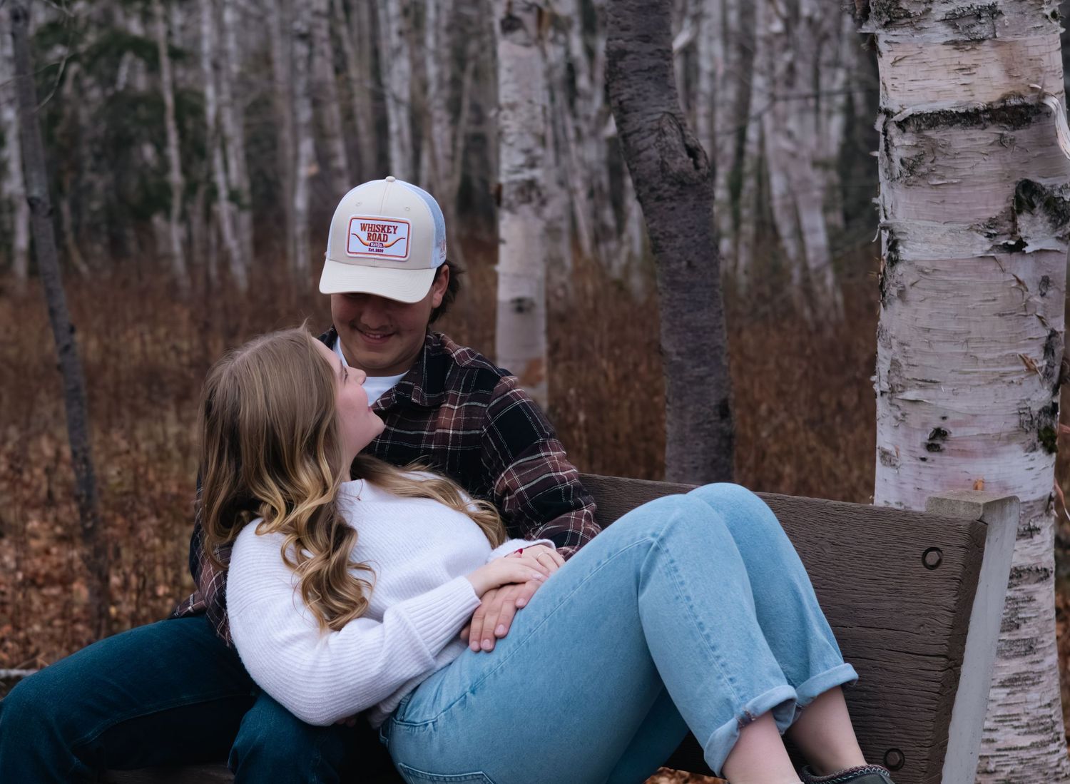 couple picture on bench