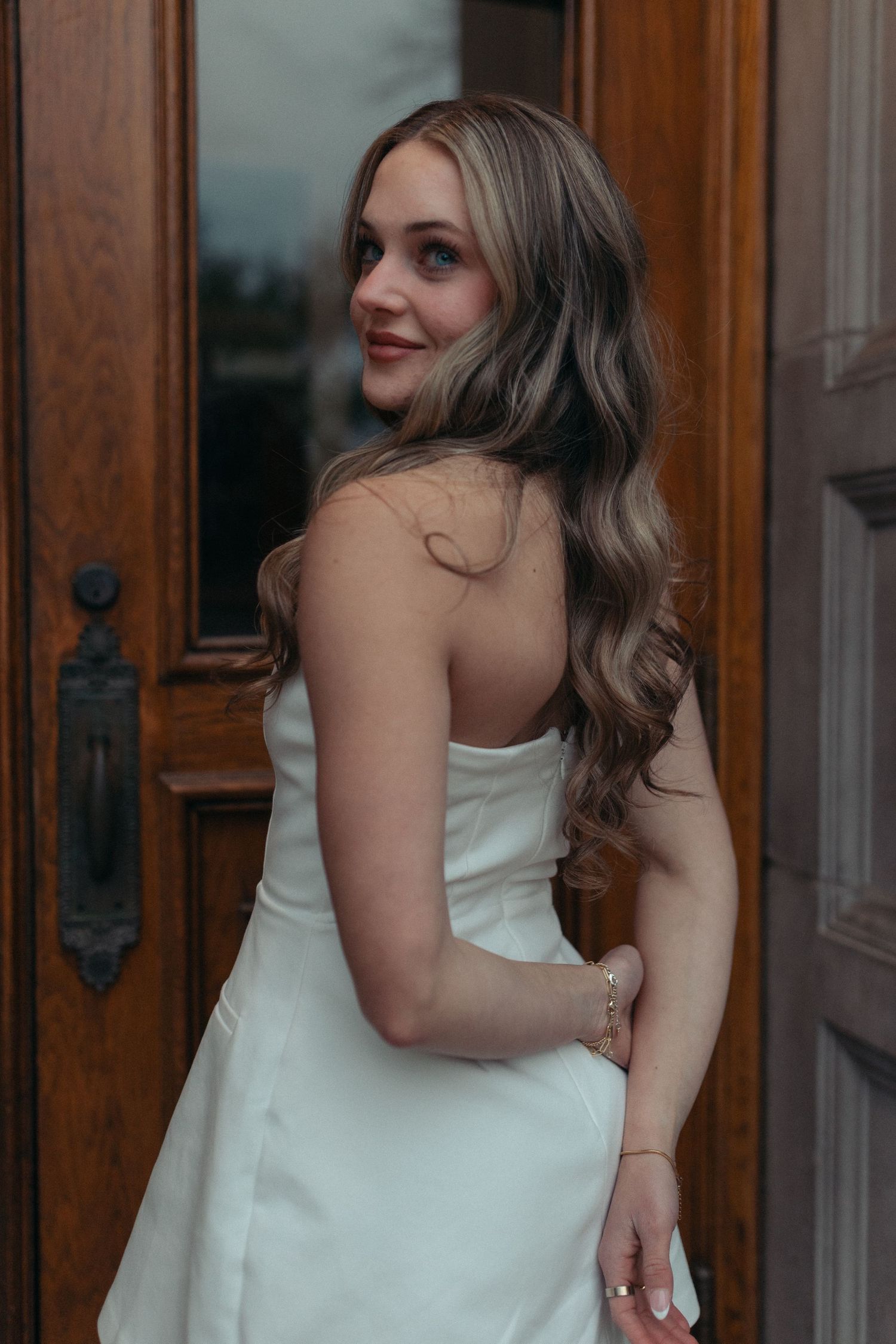 playful and romantic senior session portrait