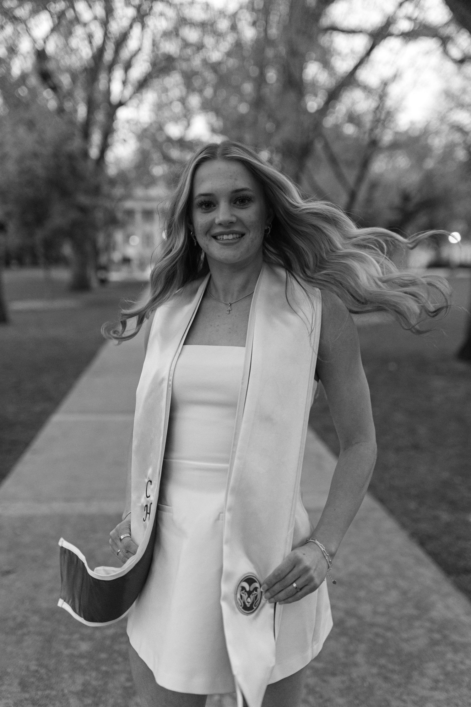 High school senior portrait session in Fort Collins Colorado during golden hour