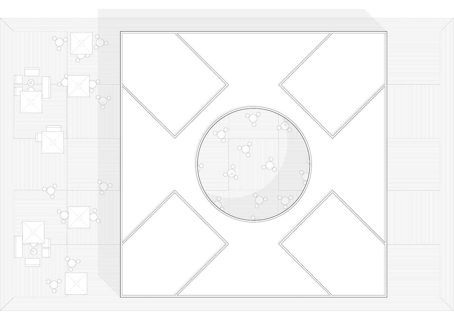 Floor plan of the 2024 Desert X visitor center by KWY.studio