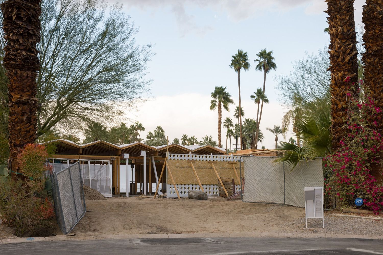 Exterior of the home during construction