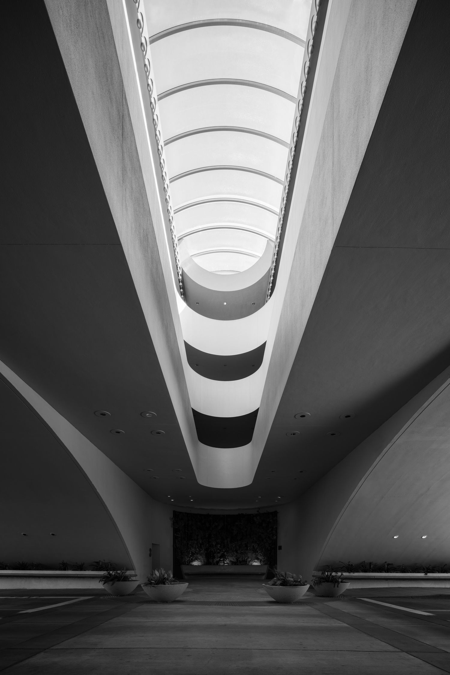 Sweeping view of Marin County Civic center by Frank Lloyd Wright