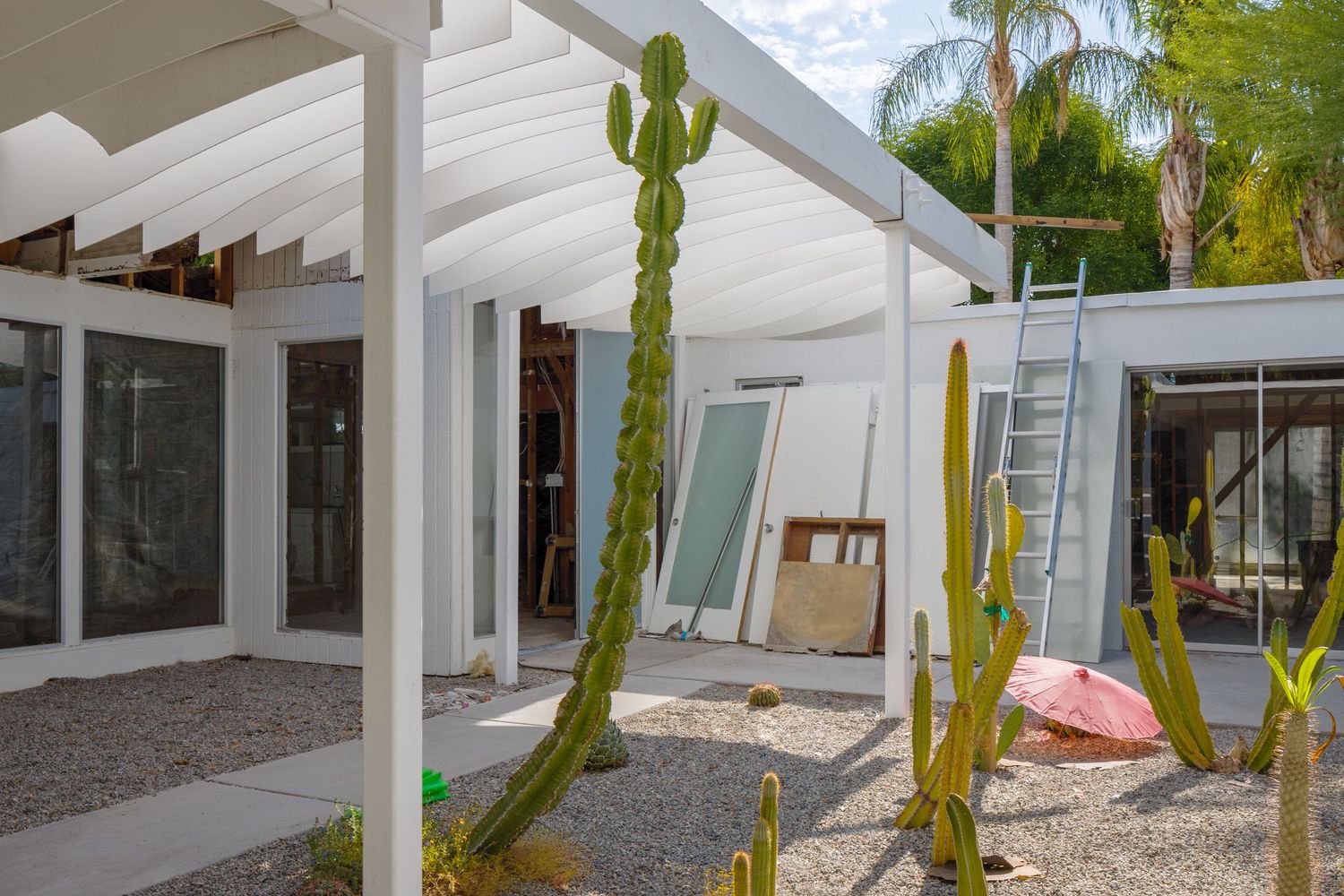 Exterior entry during demo
