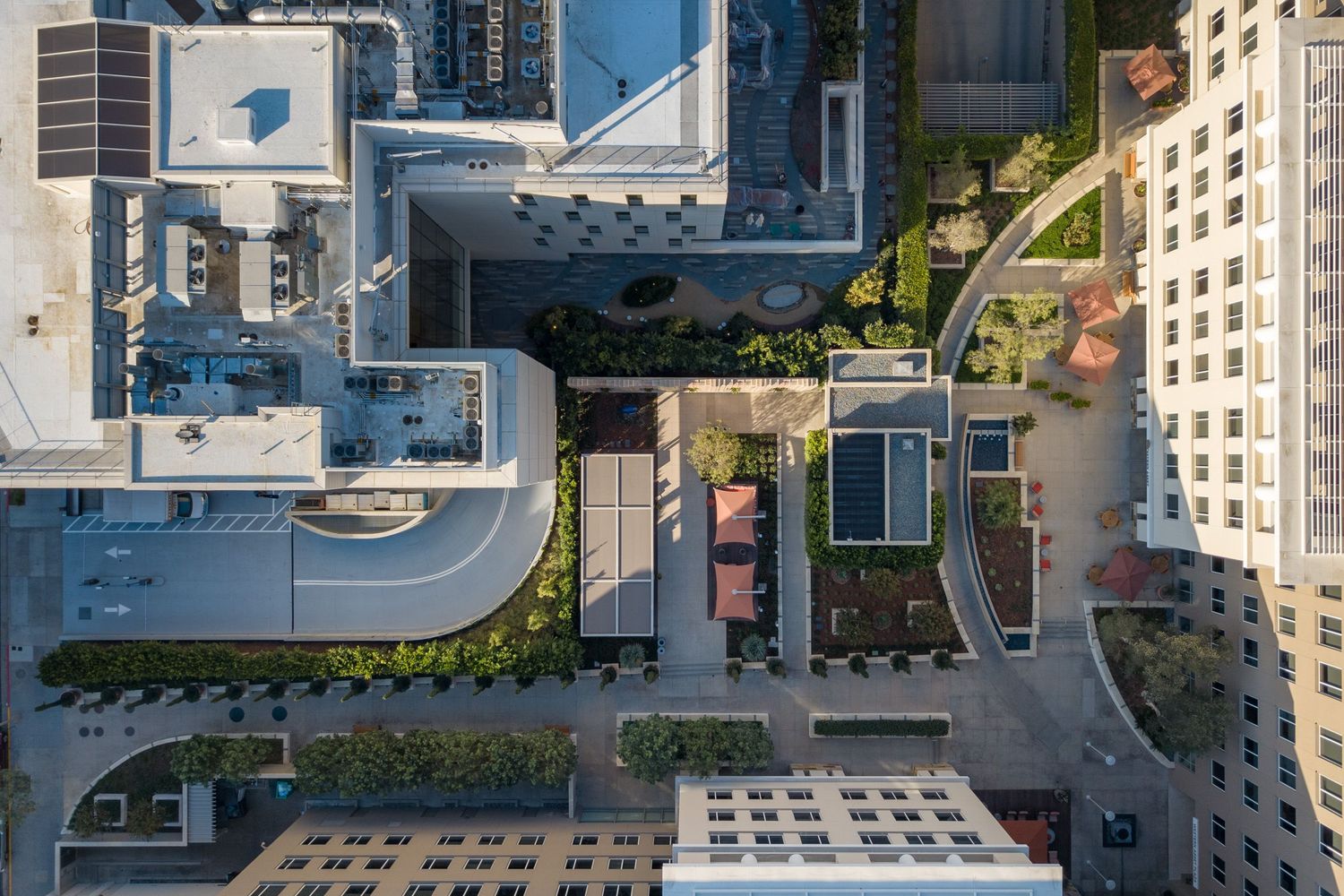 Corporate office plaza with landscape design by Mission Landscape Architecture