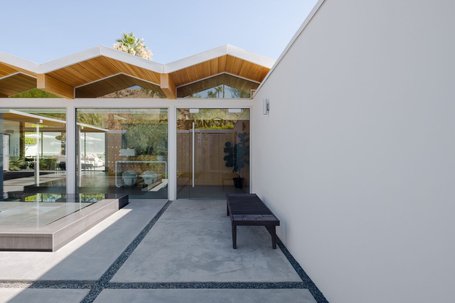 1 point perspective of the front entry after the renovation