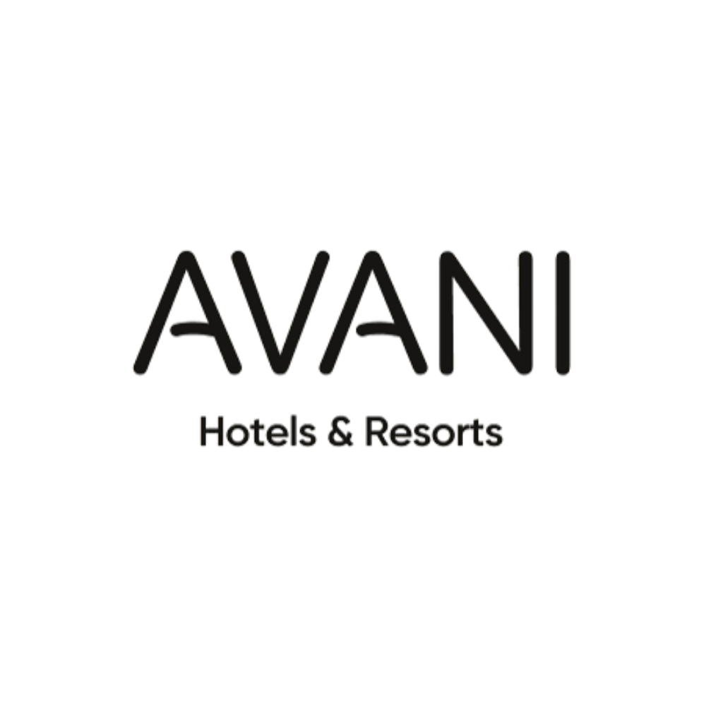 AVANI Hotels and Resorts official logo featuring clean black sans-serif lettering on white background.