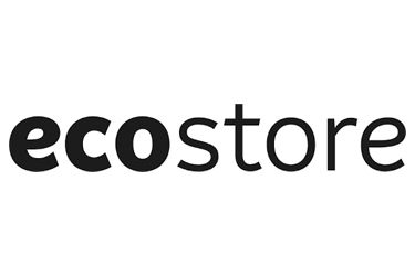 Ecostore brand logo in bold black lowercase letters with mixed font weights on white background.