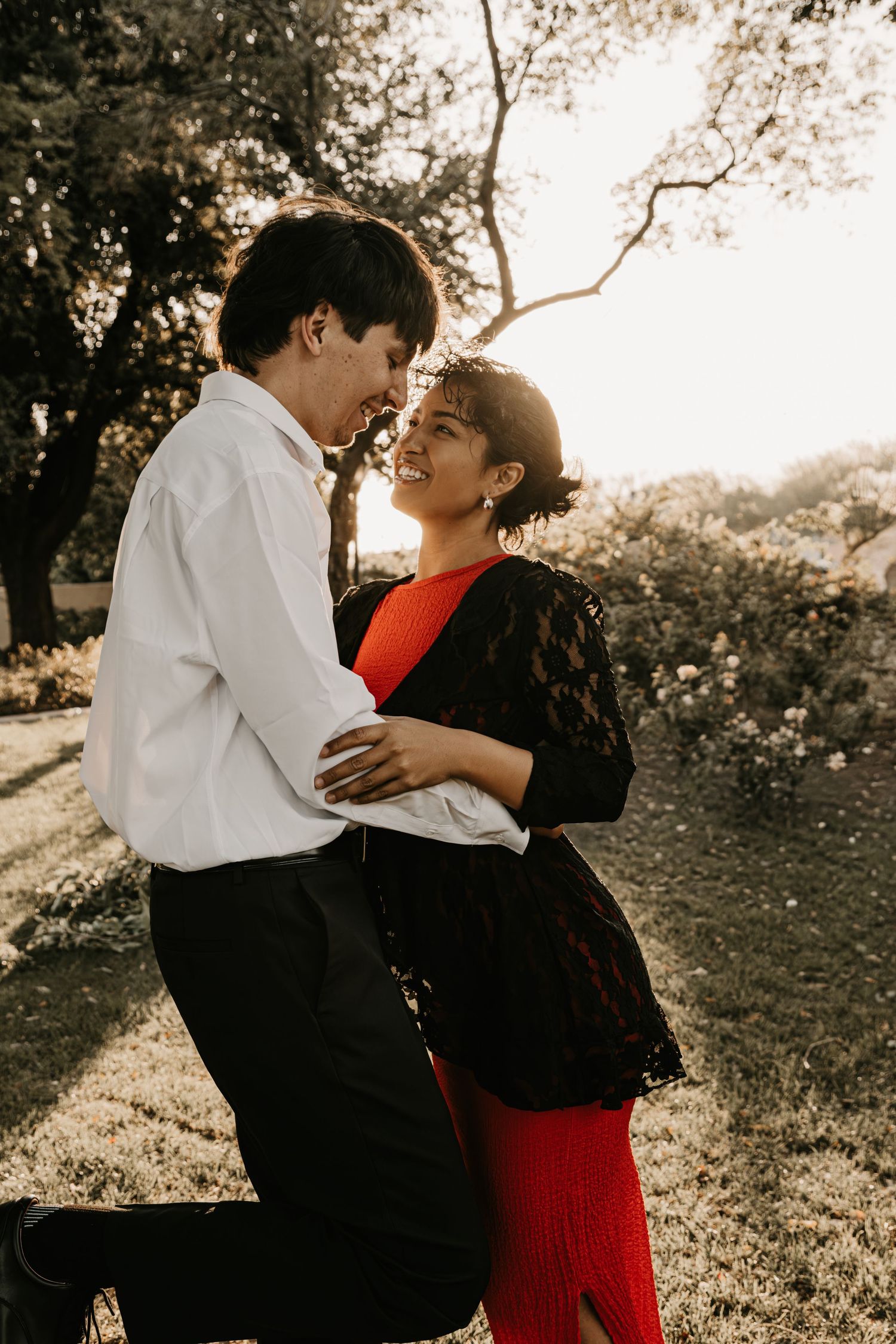 Avondale Arizona couple sharing a candid moment during a warm and timeless photography session with BOSC Photography.