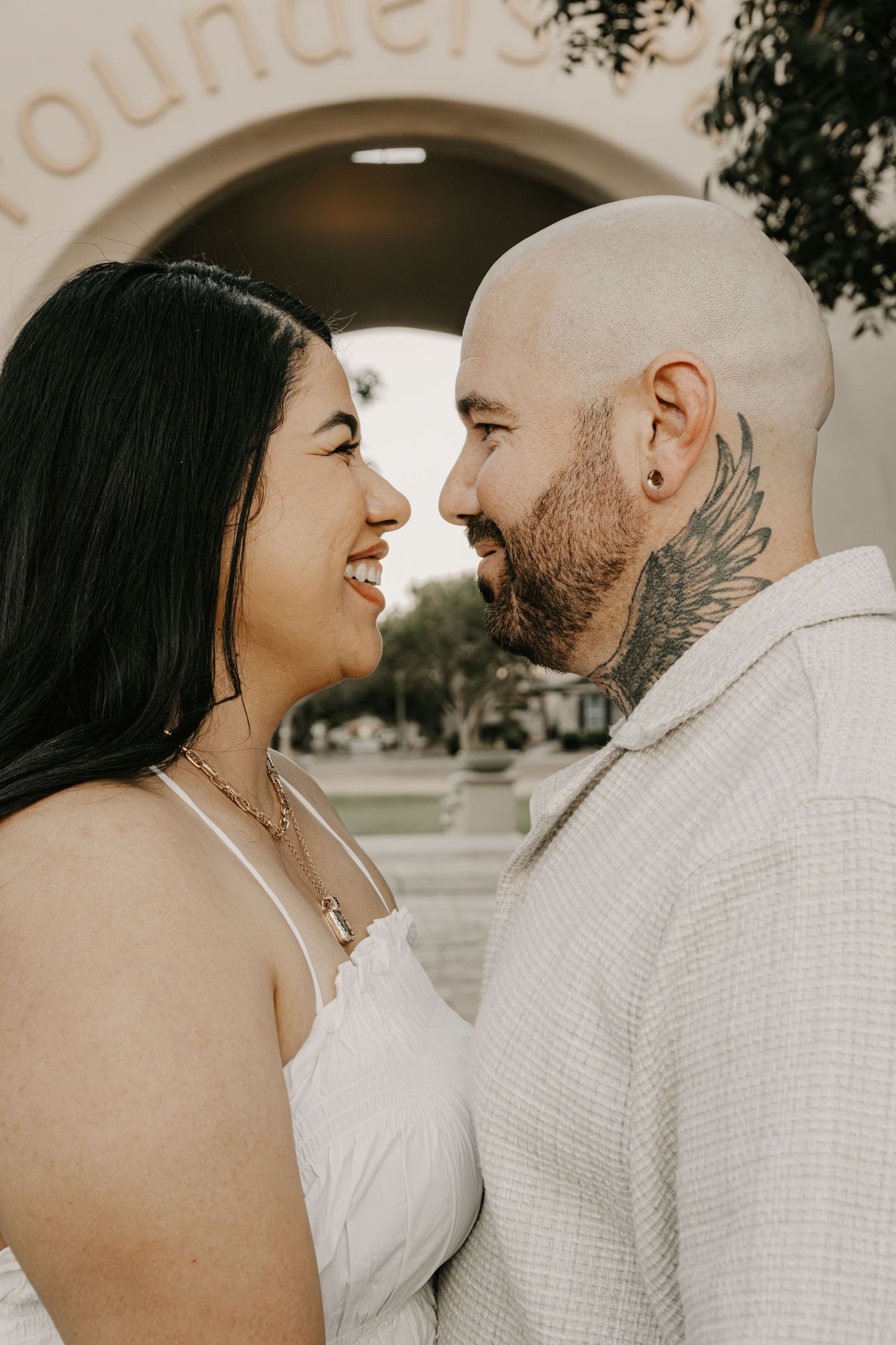 Tempe Arizona couples photographer capturing genuine connection and romantic moments during an outdoor session.