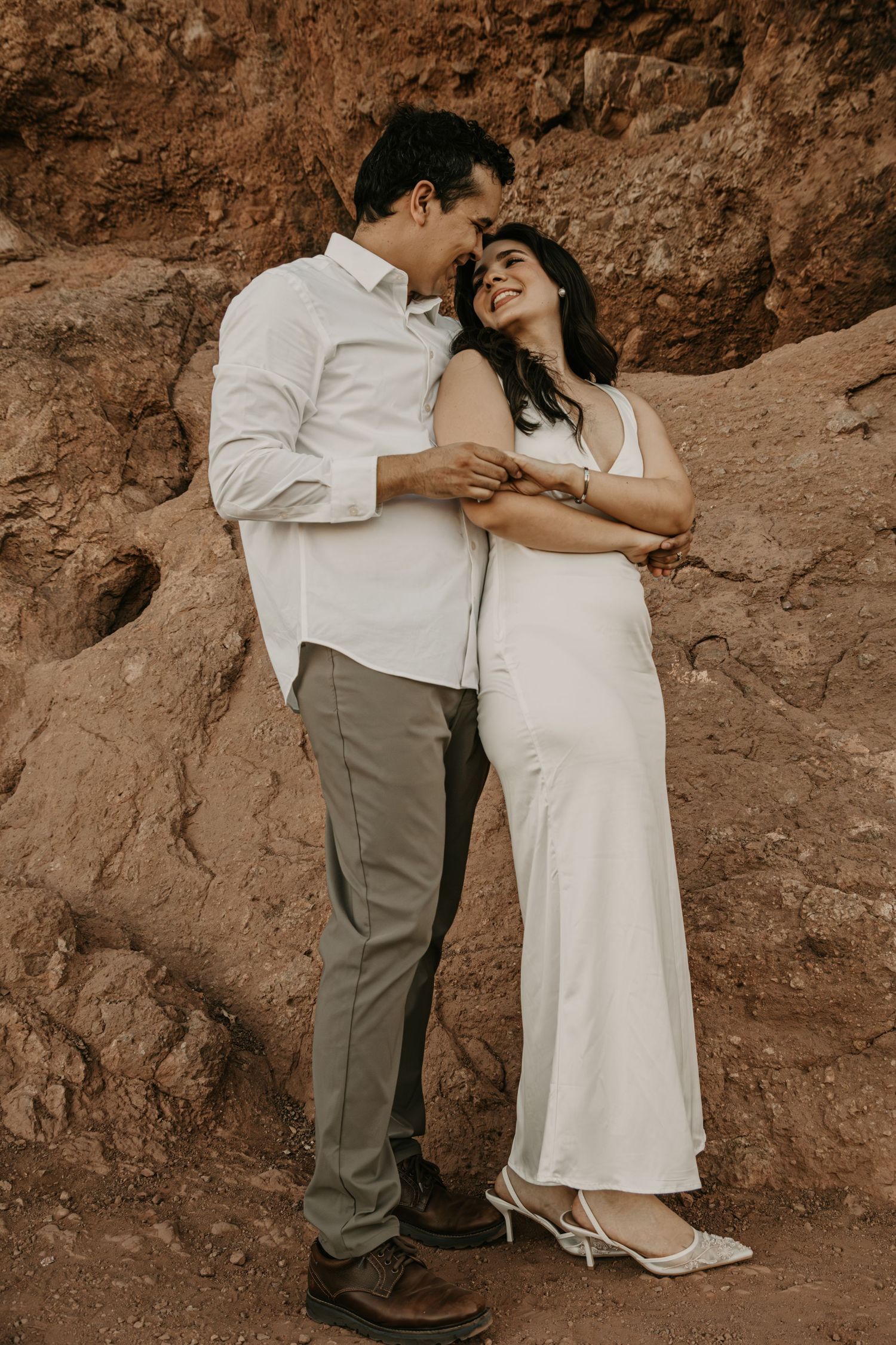 Glendale Arizona couples photographer capturing authentic emotion and natural connection in a timeless outdoor portrait.