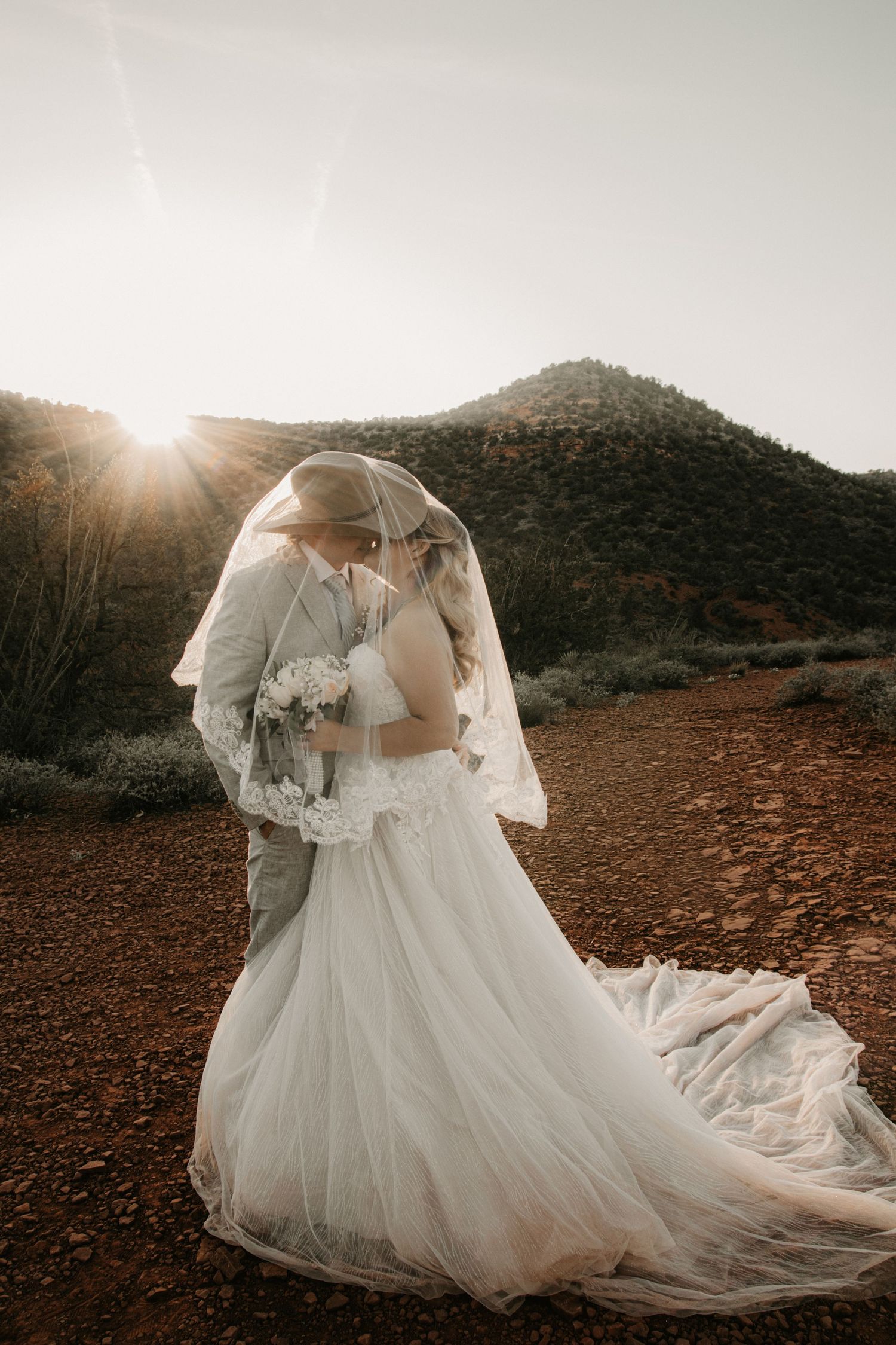 Mesa Arizona bride photographed in an elegant wedding portrait with a romantic and editorial-inspired aesthetic.