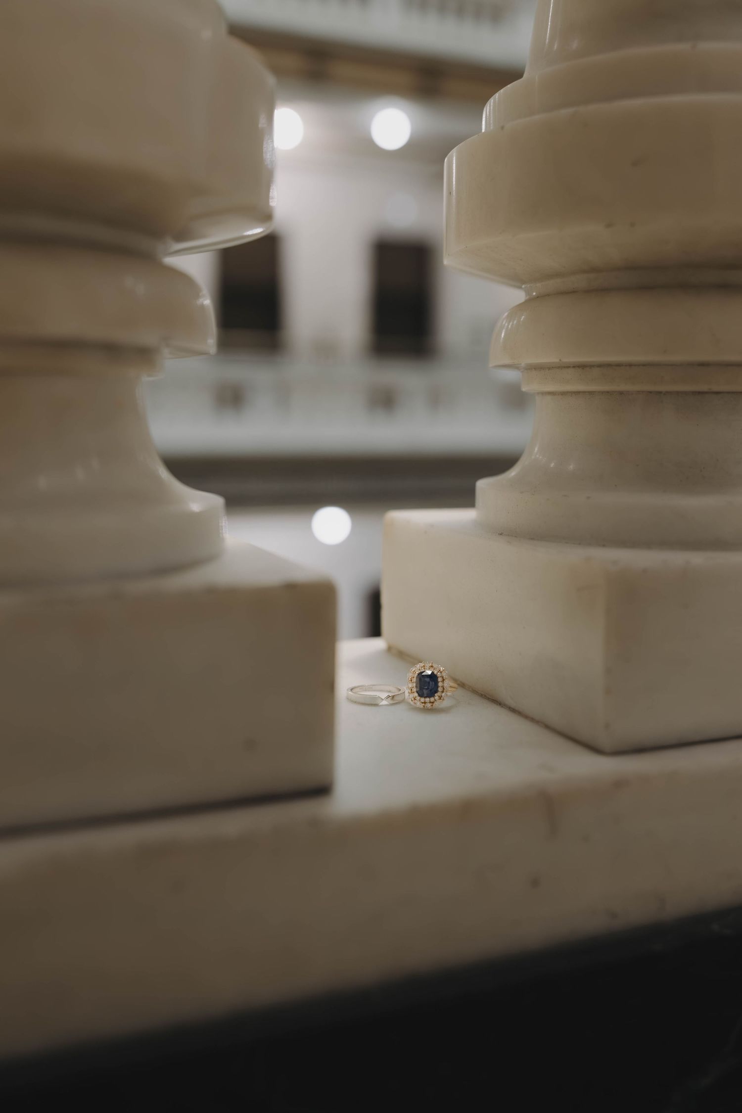 Timeless portrait of the rings during an elopement at the Omaha courthouse downtown Omaha