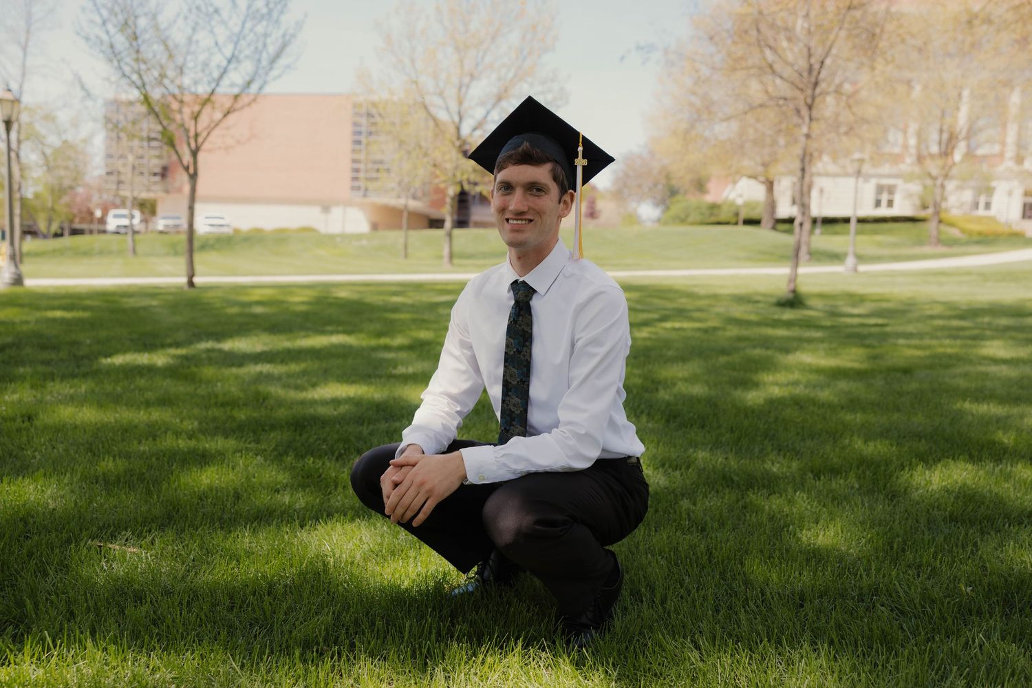 Portrait of a graduating senior in natural light