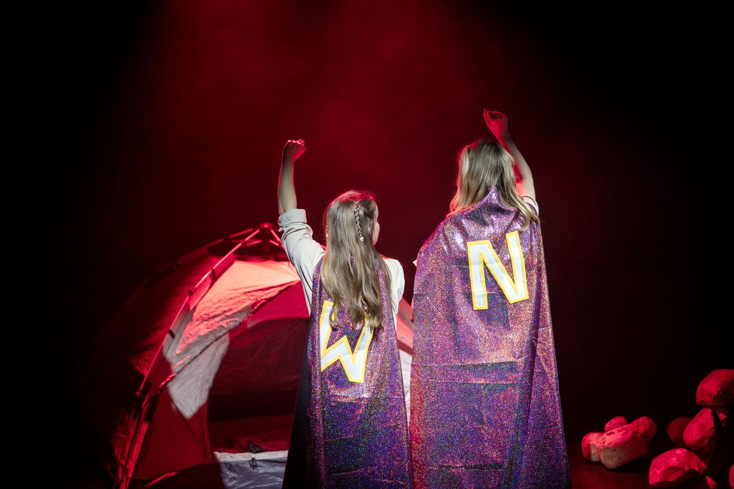 Theatrical production still for children's puppet theatre, Fireflies Entertainment, The Nest, Chichester Festival Theatre Hampshire