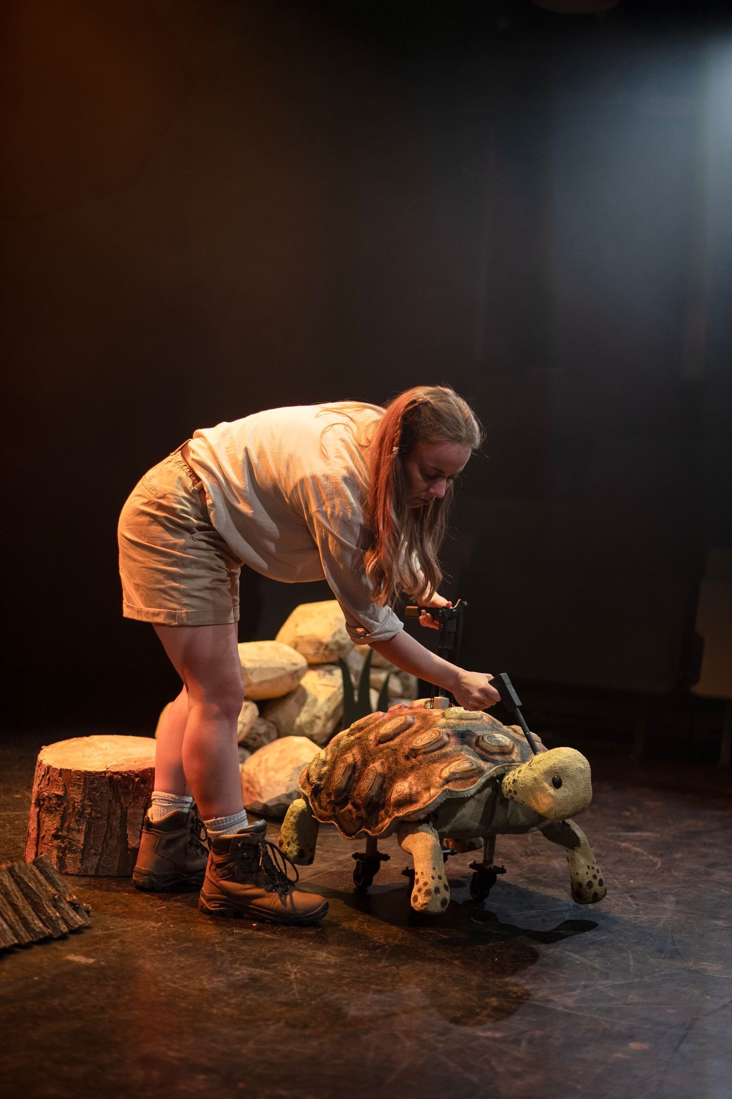 Theatrical production still for children's puppet theatre, Fireflies Entertainment, The Nest, Chichester Festival Theatre Hampshire