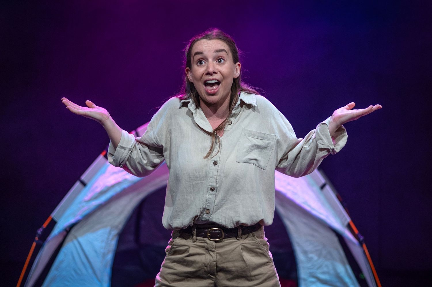 Theatrical production still for children's puppet theatre, Fireflies Entertainment, The Nest, Chichester Festival Theatre Hampshire