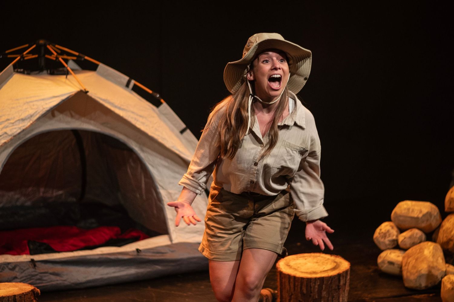 Theatrical production still for children's puppet theatre, Fireflies Entertainment, The Nest, Chichester Festival Theatre Hampshire