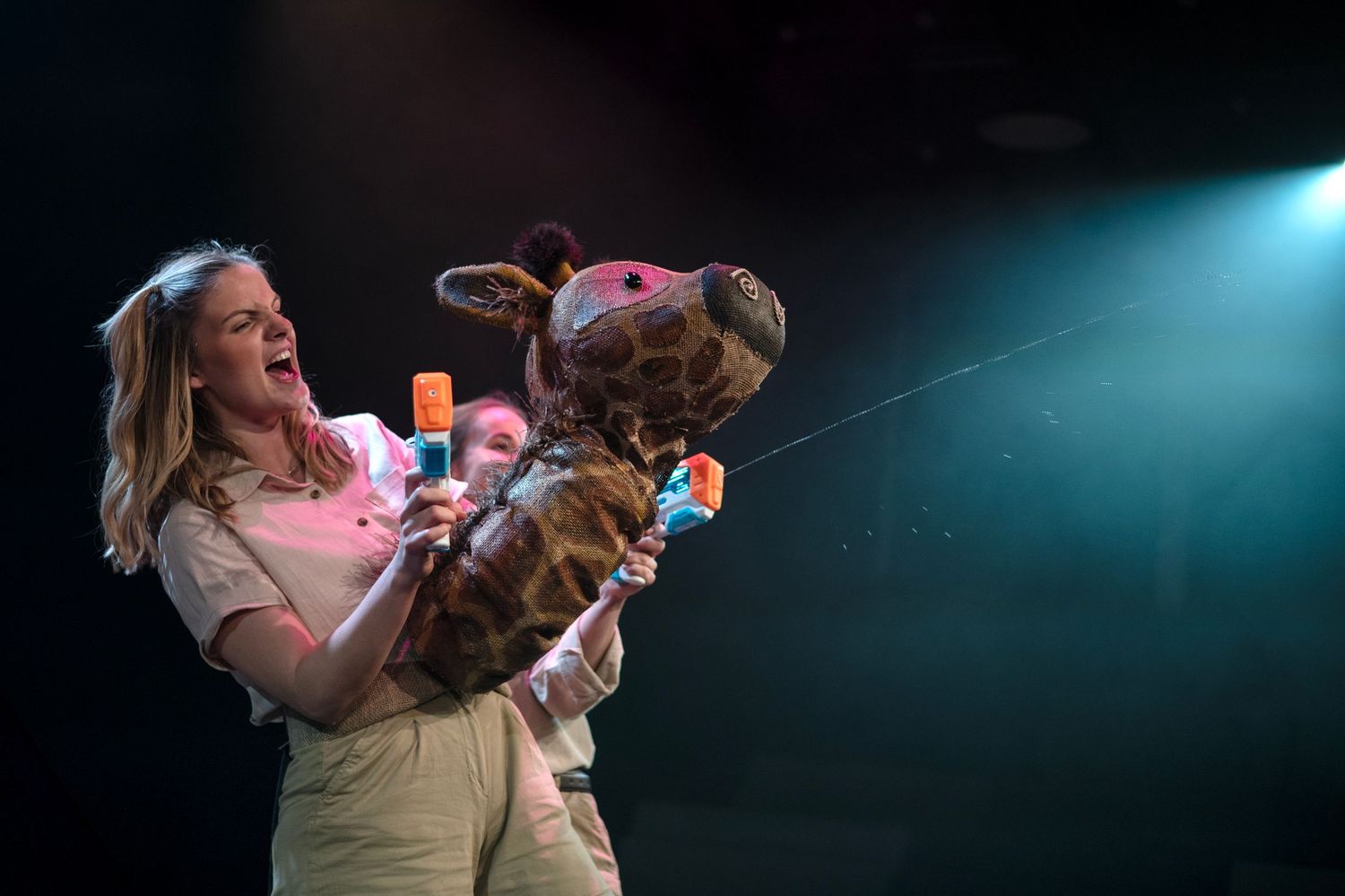 Theatrical production still for children's puppet theatre, Fireflies Entertainment, The Nest, Chichester Festival Theatre Hampshire