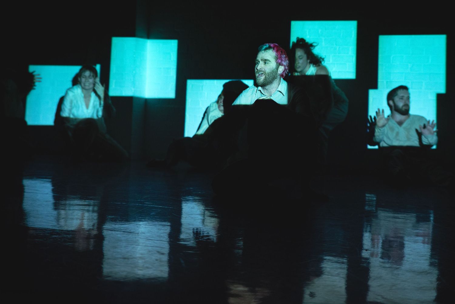 Dance photo for a production of Fault Lines, by Lila Dance
