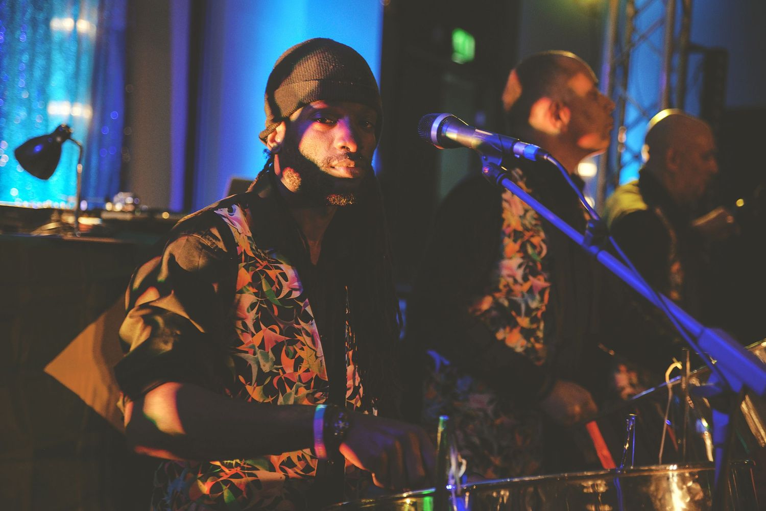 Event photography for a charity ball, organised by cancer charity PLANETS, featuring live musicians.