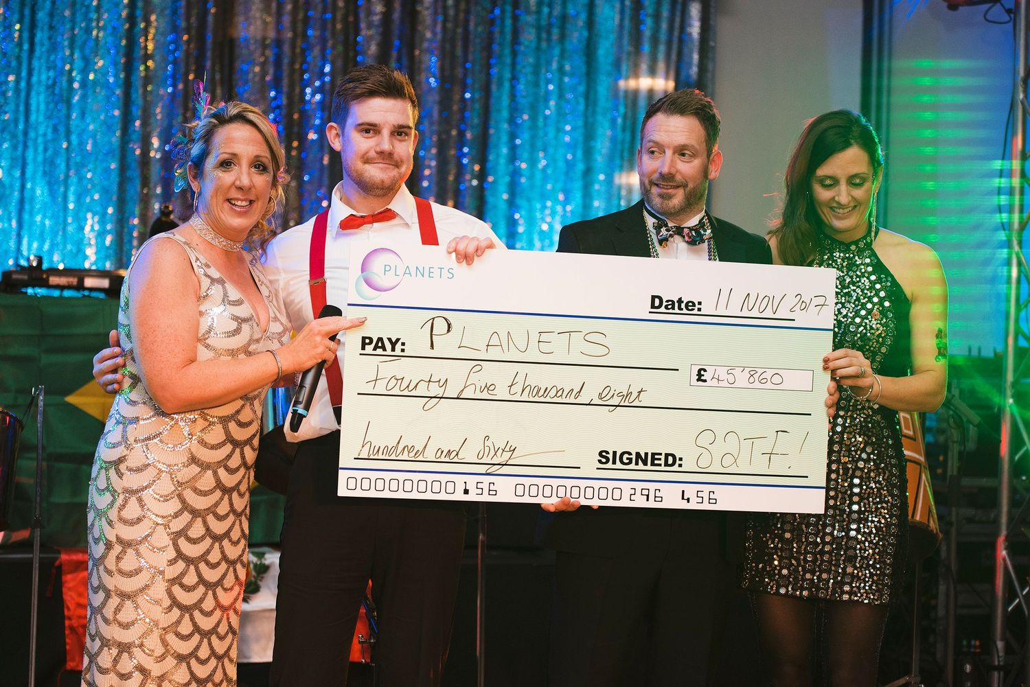 Event photography for a charity ball, organised by cancer charity PLANETS.