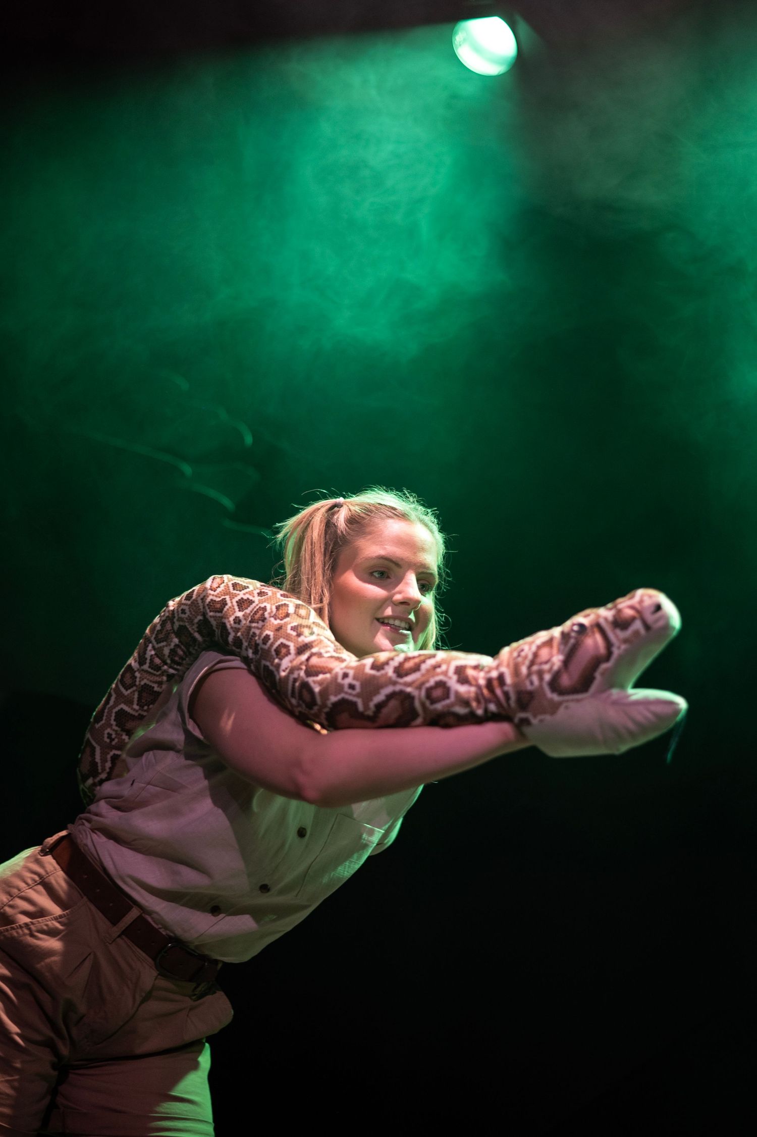 Theatrical production still for children's puppet theatre, Fireflies Entertainment, The Nest, Chichester Festival Theatre Hampshire