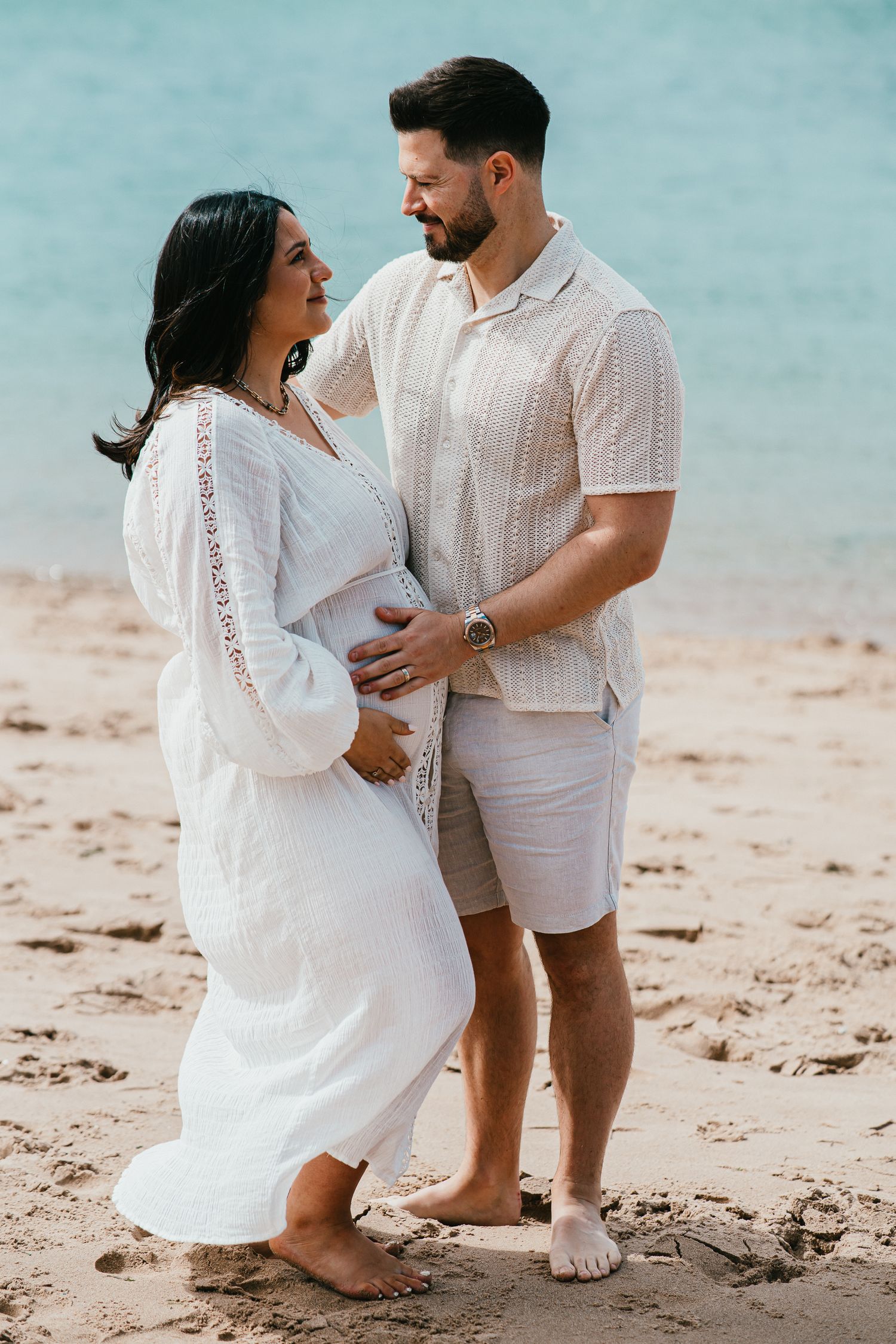 Exmouth devon beach maternity shoot