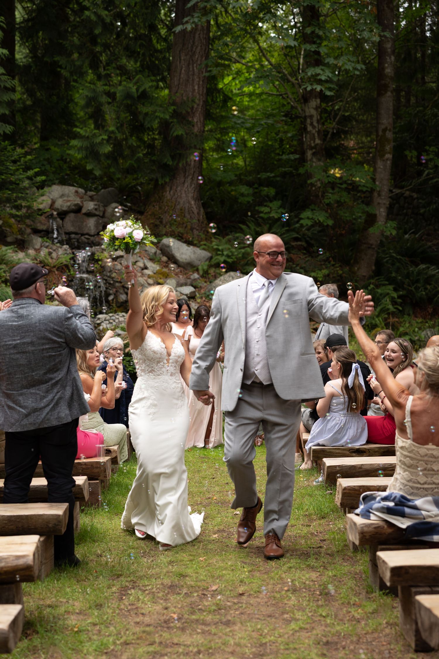 Wedding photography of a bride and groom in Port Alberni, British Columbia.