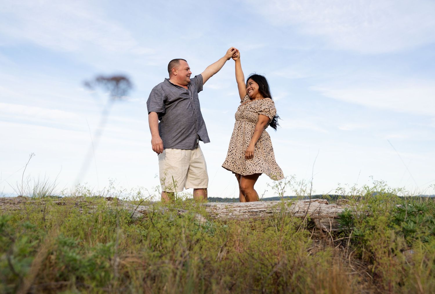 Couples photography near Parksville, Vancouver Island, British Columbia.