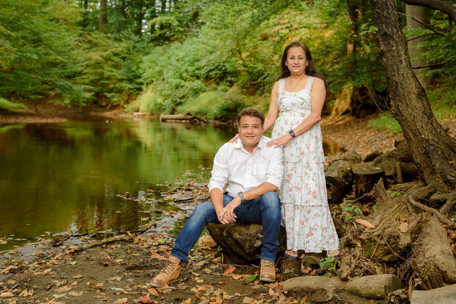 High school senior portrait photoshoot at the Historic Smithville Park, Eastampton, NJ.