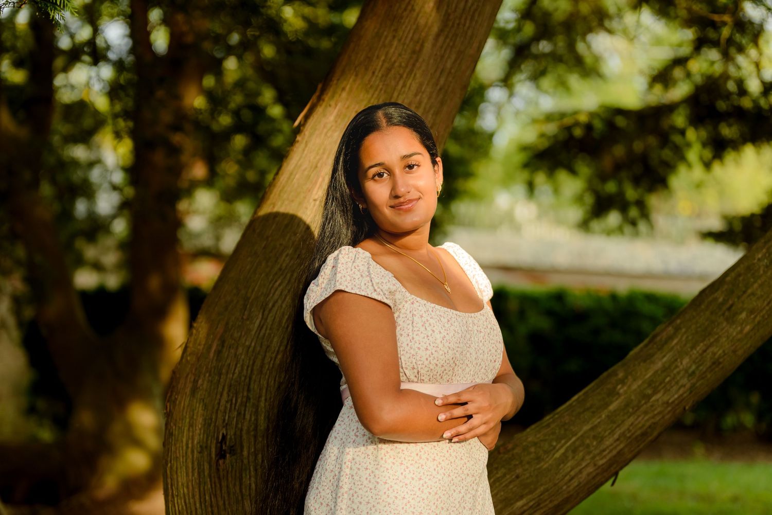 High school senior portrait photoshoot at the Historic Smithville Park, Eastampton, NJ.