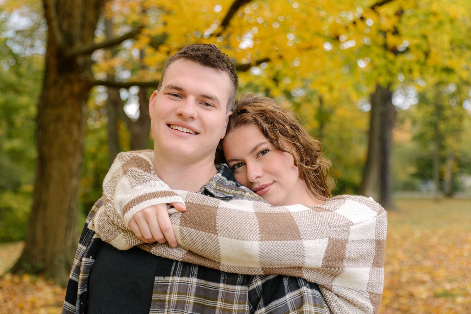Wedding Anniversary photoshoot of a beautiful couple. Fall photos. Strawbridge Lake Park, Moorestown, NJ.