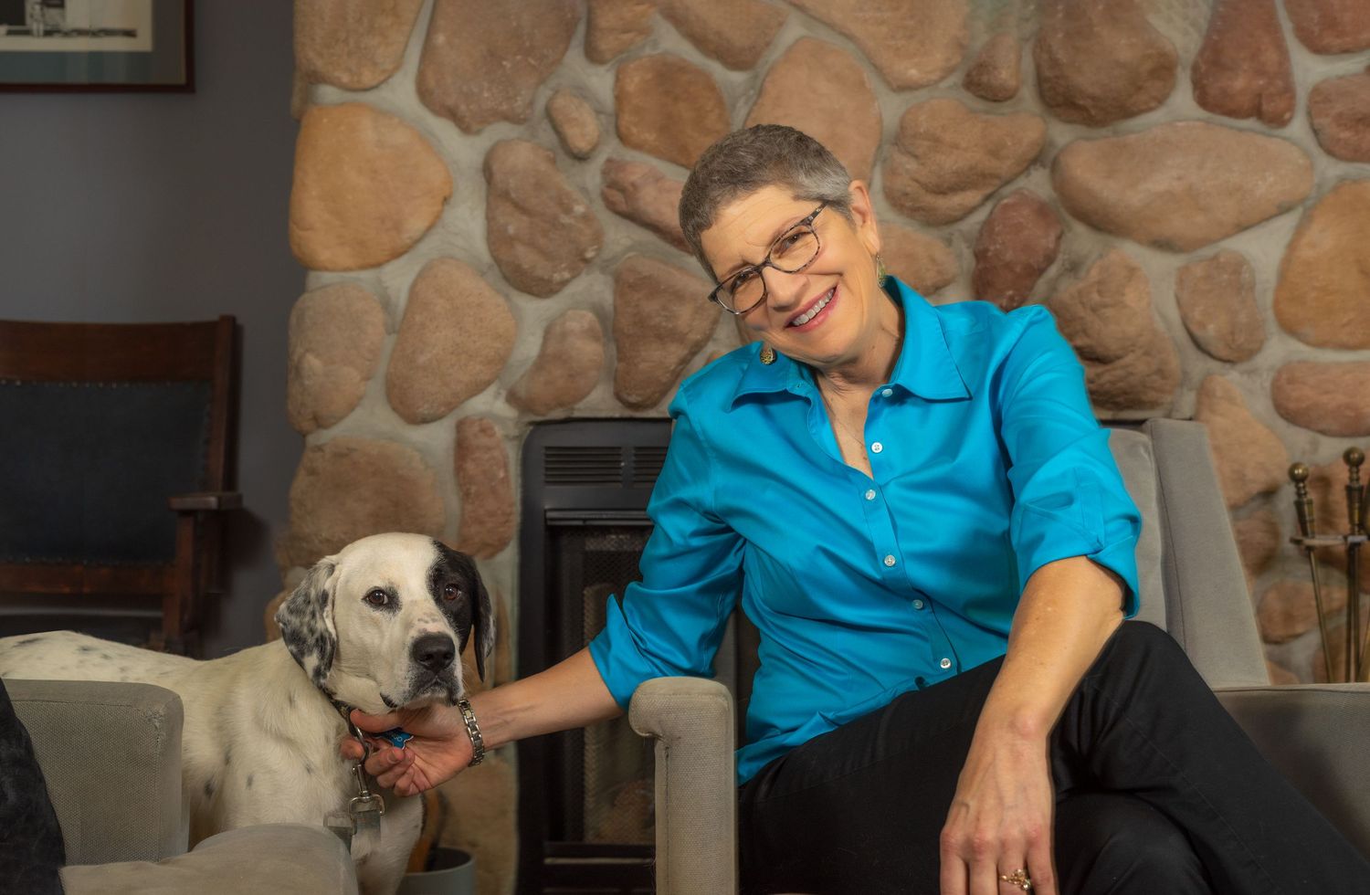 Lifestyle portrait, as part of a personal branding and headshot session, to show the personal side of her entrepreneurial self. Hopewell, NJ