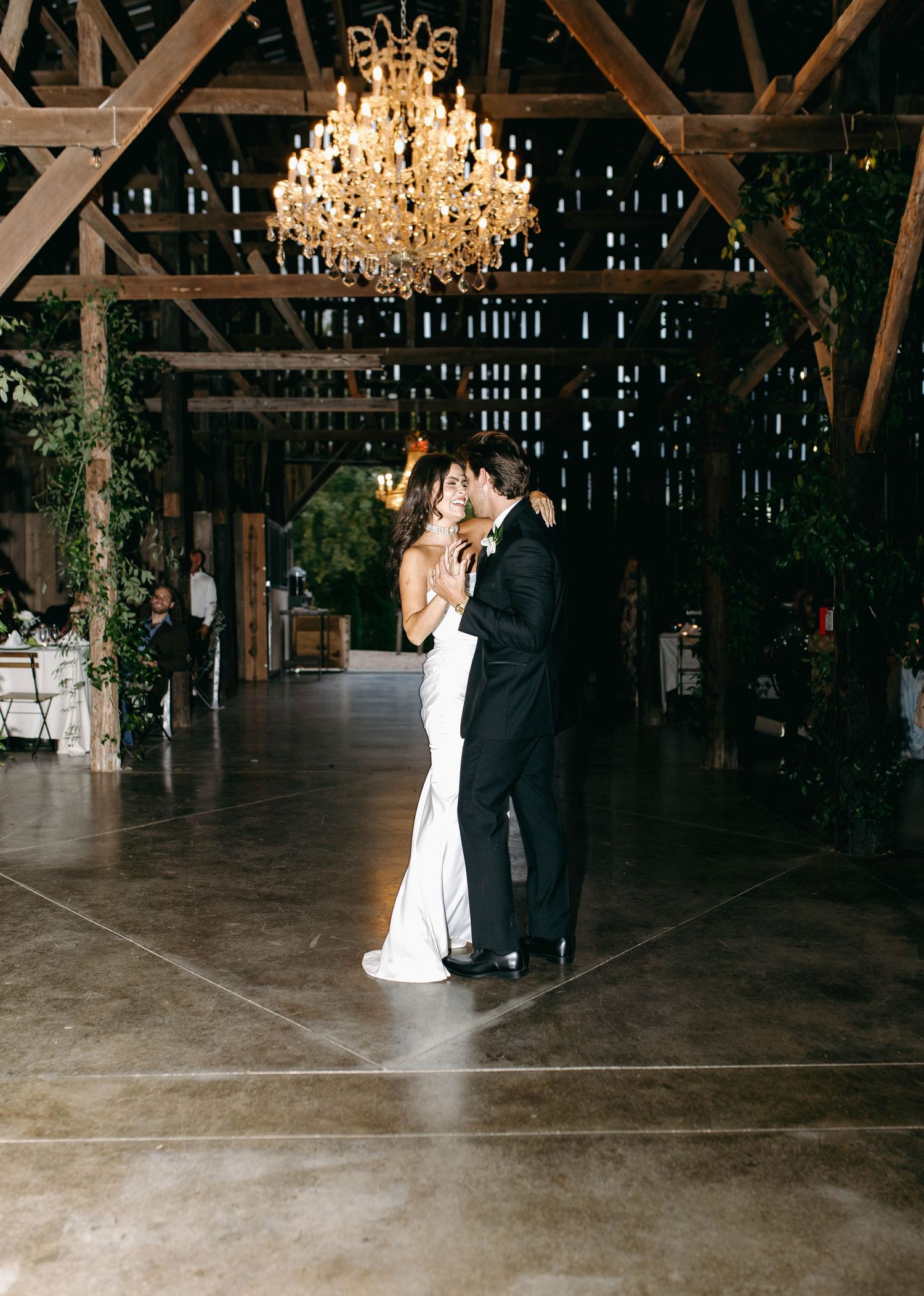 A groom and bride dancing at their wedding in Nashville, TN