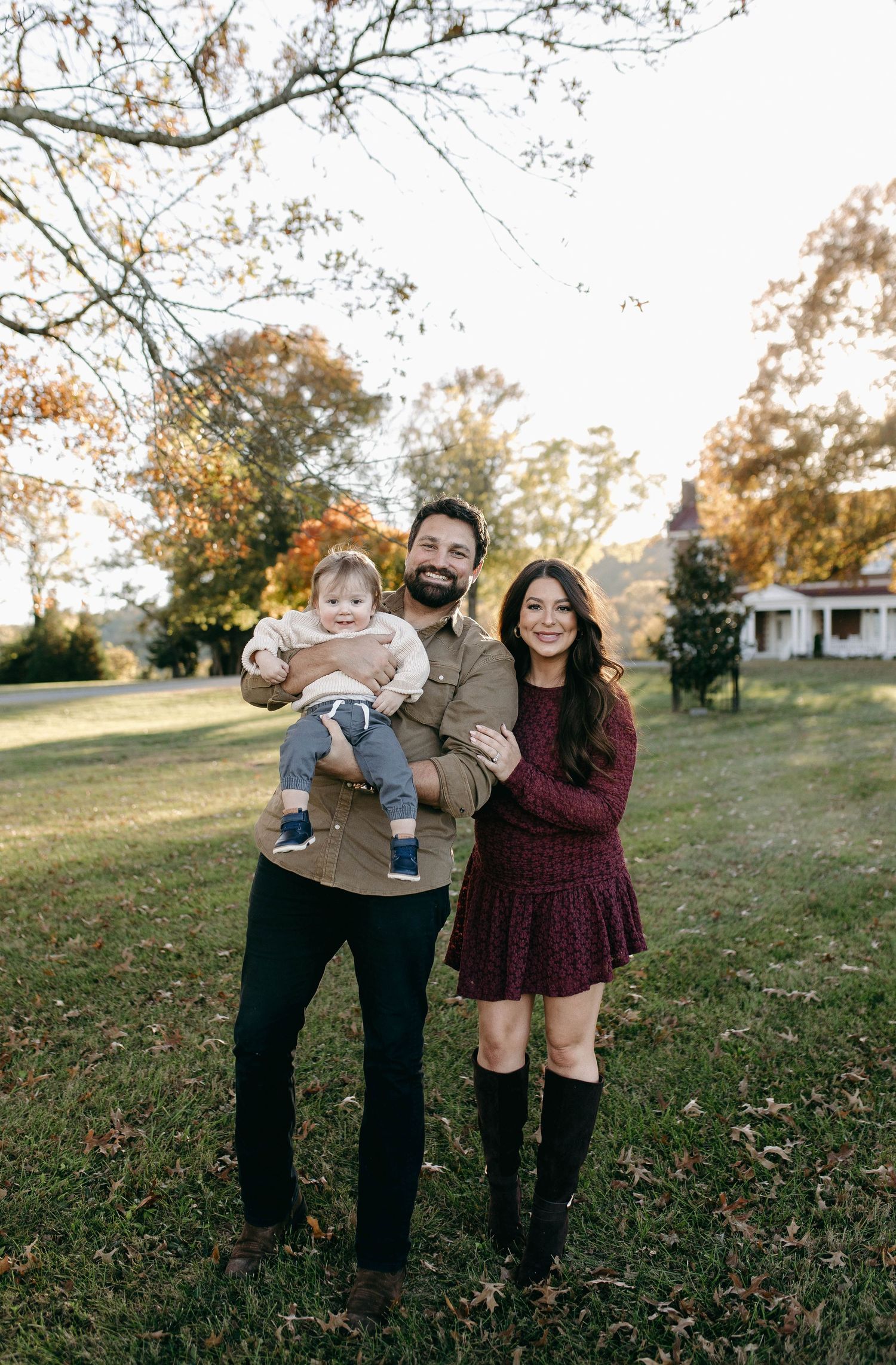 A family during a family photo shoot in Franklin, TN