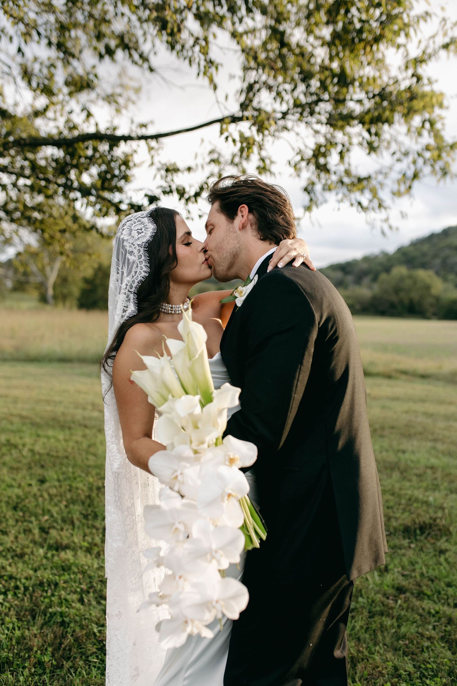 A bride and groom on their wedding day in Nashville, TN