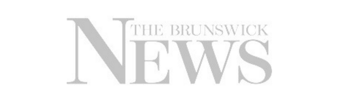 Grayscale logo design for The Brunswick News publication.