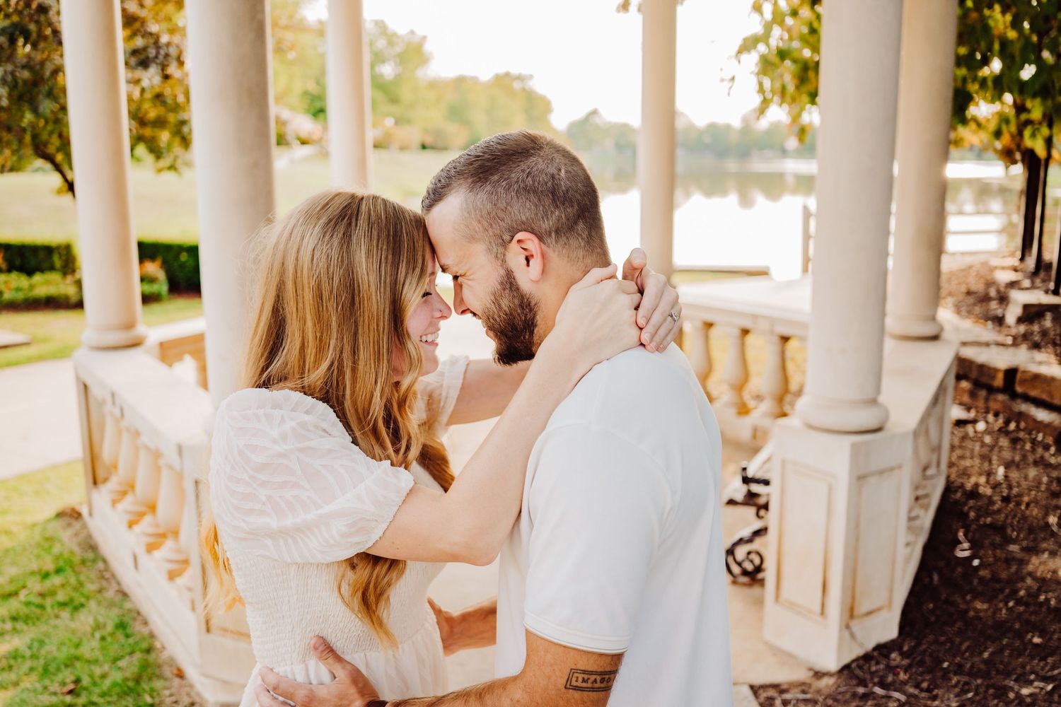 couples photography session in rogers, arkansas at chapel on the creeks by rogers best portrait photographer