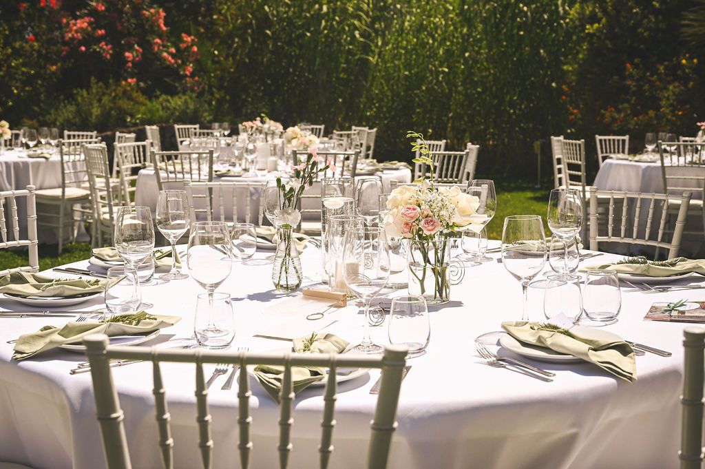 Wedding table detail photography at Can Gall Ibiza.