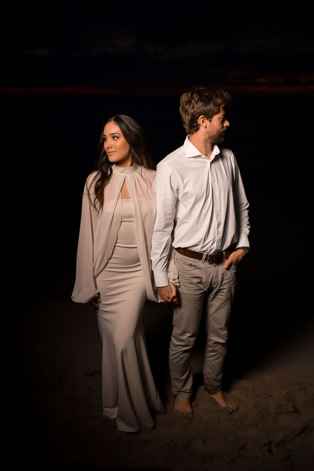 Editorial-style engagement session in ibiza