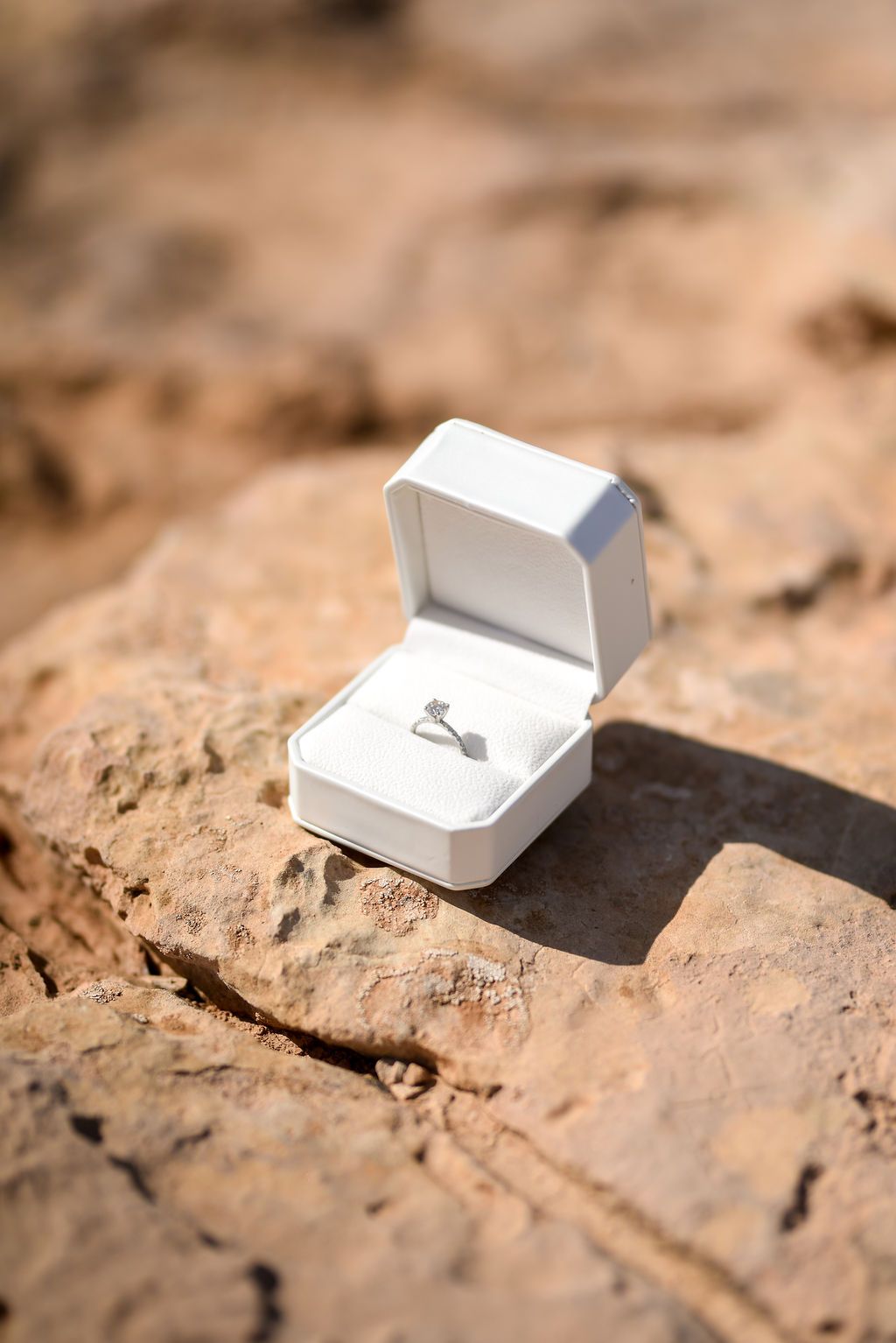 Engagement ring during the Ibiza proposal session