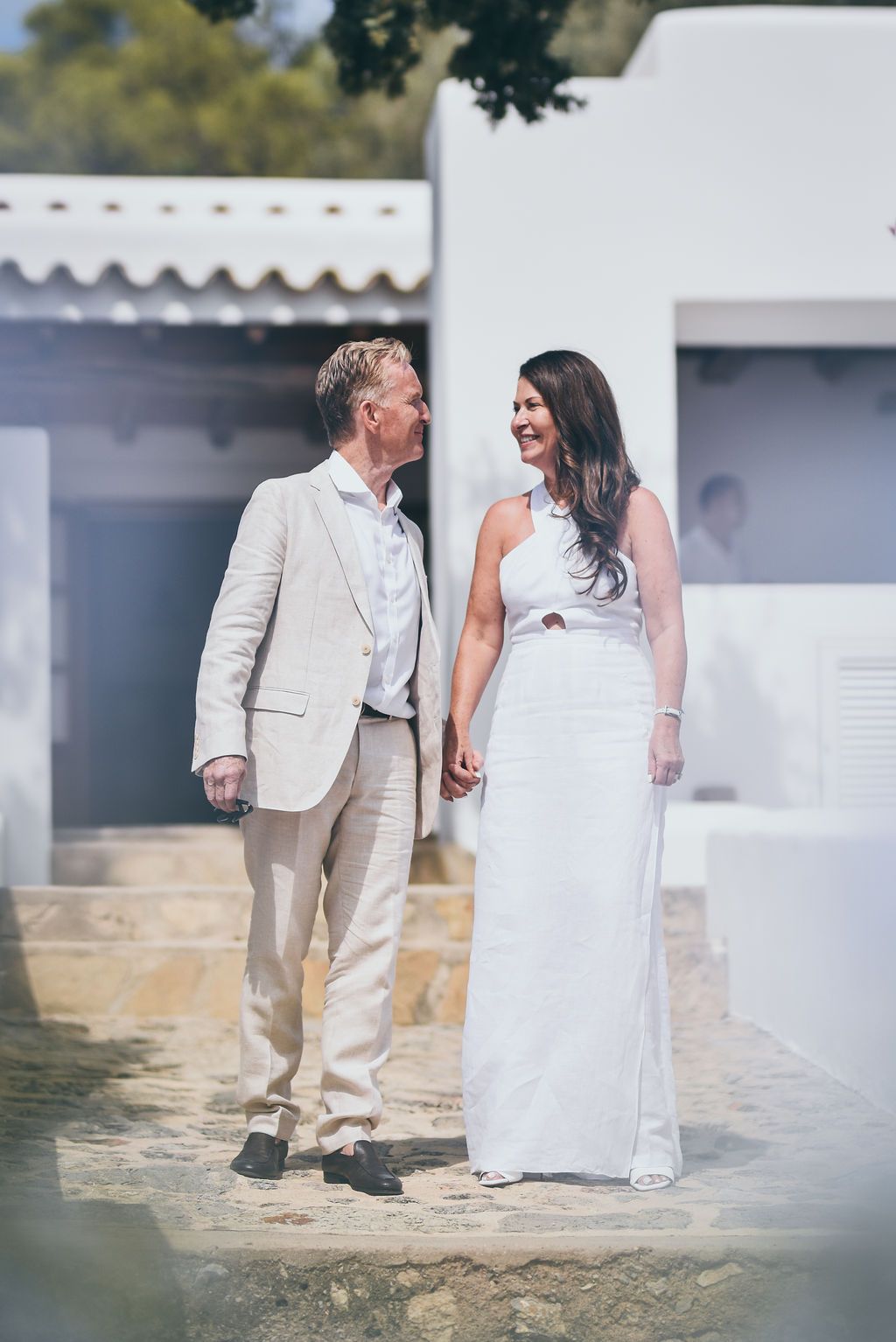Bride and groom portraits at their private villa wedding in Ibiza by Andrei Oprescu Photography