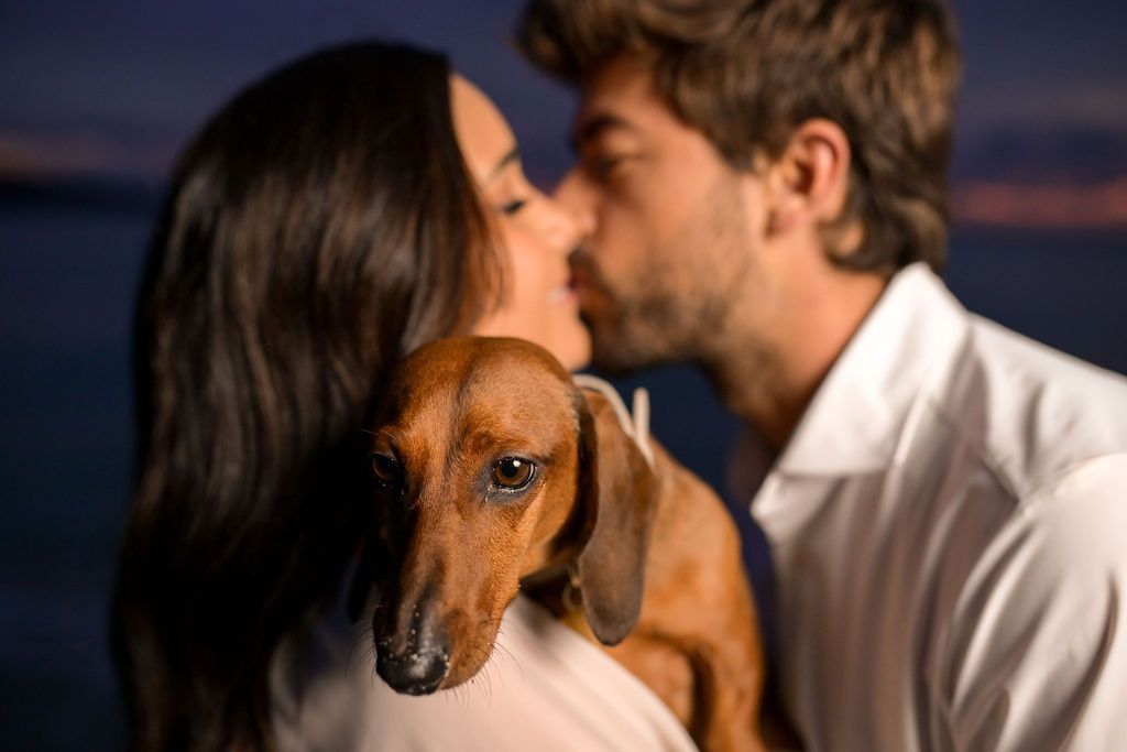 Destination engagement session in Ibiza with dog
