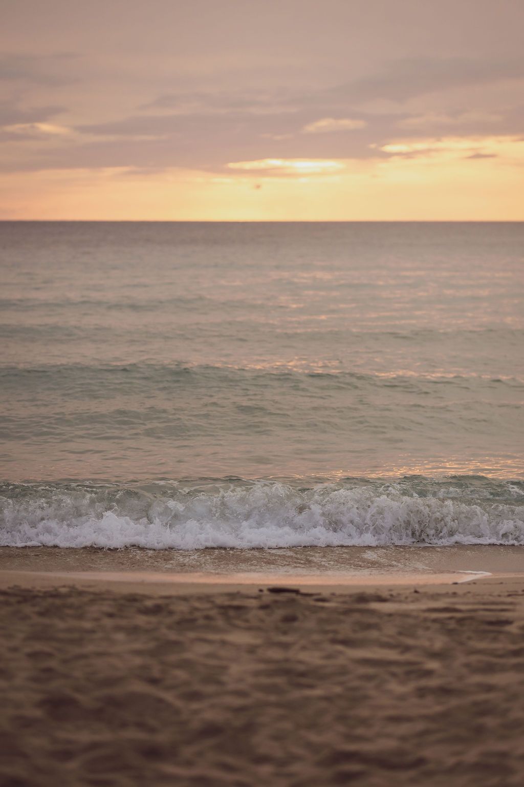Cala Tarida beach at sunset