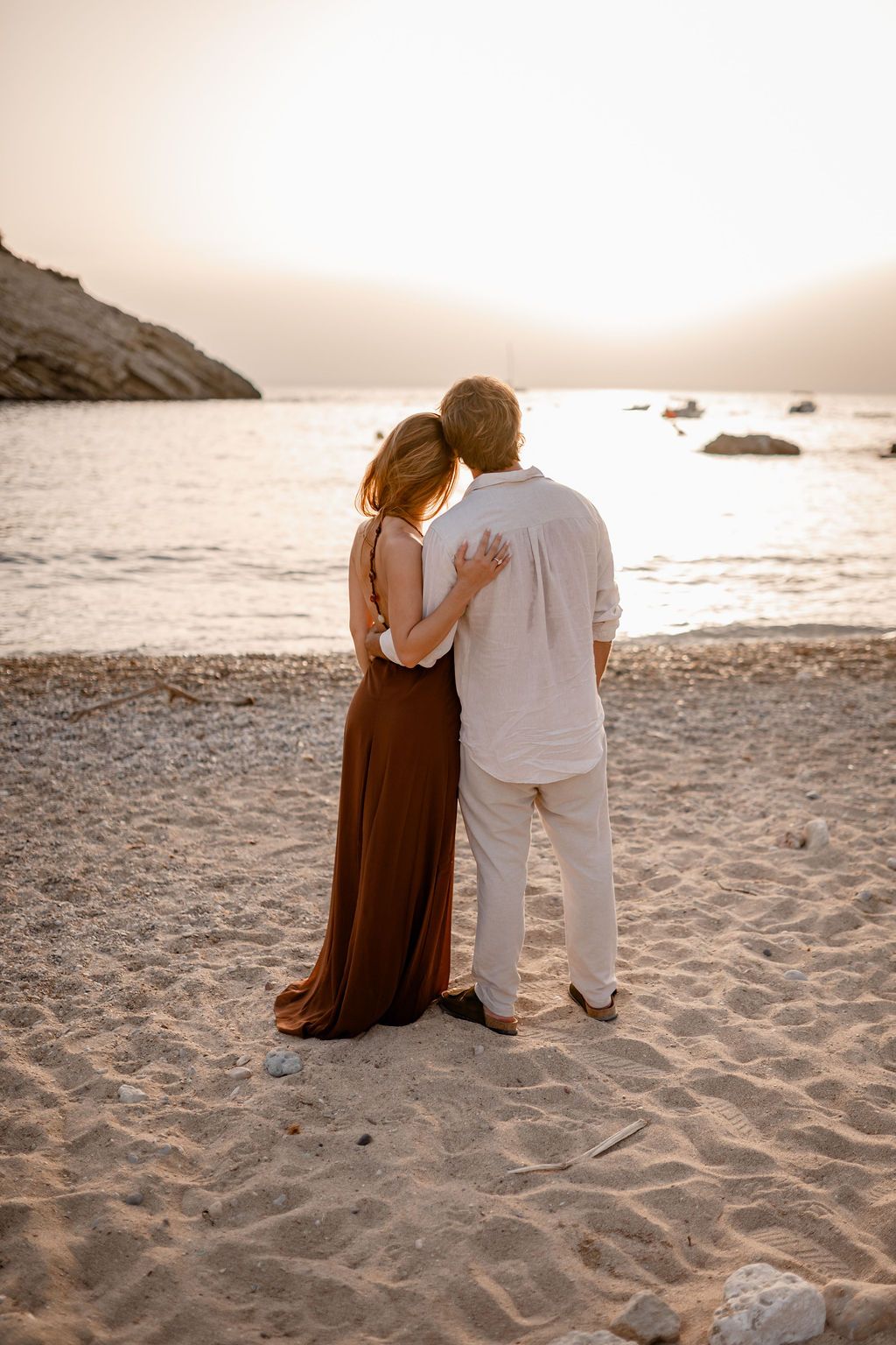 Surprise proposal at Cala Molí, Ibiza